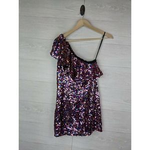 Majorelle Revolve Pink Rainbow Ariana Sequin Dress